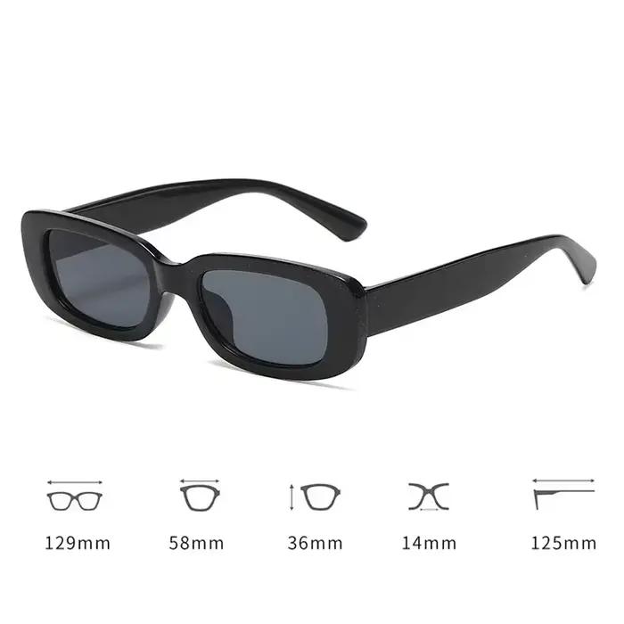 Enfants mignon Vintage givré Rectangle lunettes de soleil en plein air filles garçons doux lunettes