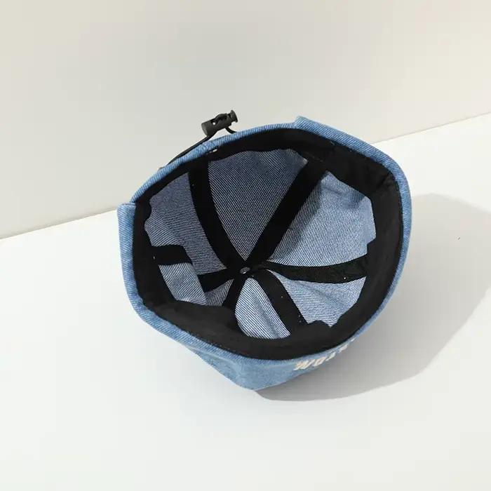Casquette melon en denim bleu pour enfants, chapeau sans bord pour bébé breton, bonnet de proximité