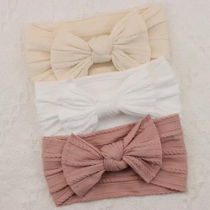 3 pièces/ensemble bébé fille bandeaux Lot arcs bébé bandeau nouveau-né cadeau élastique bandes de ch