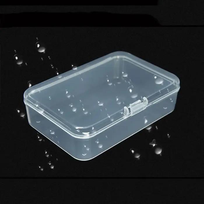 Boîte en plastique transparente, composant d'emballage de bijoux pour boîte de réception, carte d'id