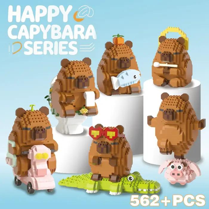 "Ensemble de blocs de construction Capybara-modèle de bricolage de cochon d'inde d'eau mignon | Jo