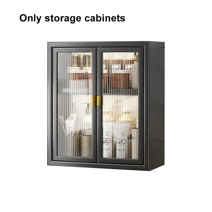 Armoire de rangement de salle de bain au toucher délicat, avec porte rabattable, armoire de rangemen