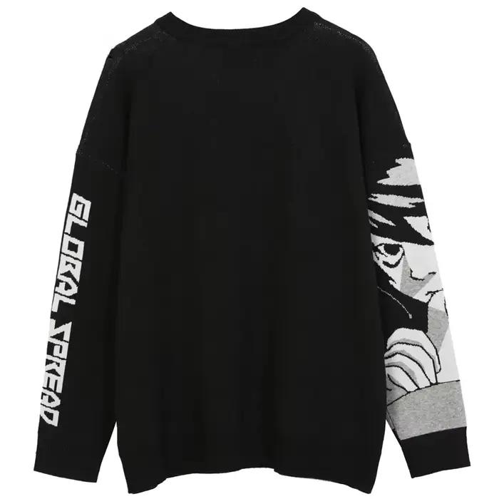 Femmes Hip Hop Streetwear Harajuku pull Vintage Style japonais Anime fille tricoté 2023 coton pull c