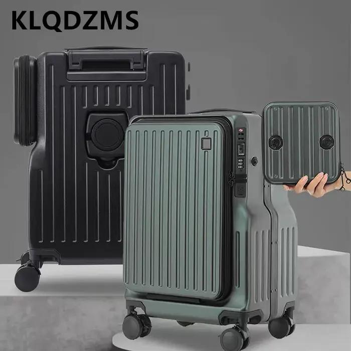 KLQDZMS Sac de cabine pour ordinateur portable 20 pouces en ABS+PC, valise multifonctionnelle à ouve