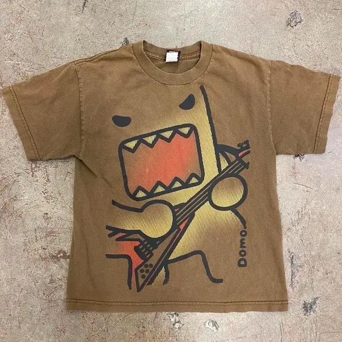 Kawaii surdimensionné été tendance drôle T-shirts imprimé polyvalent Couple coton Y2k décontracté ha