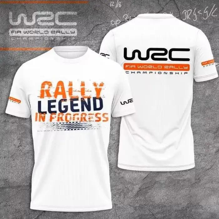 T-shirt de sport respirant pour hommes, imprimé 3D, pour fans de rallye et de course en équipe en ex