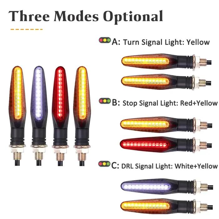 Clignotants LED pour motos, 12 x 335SMD, 2 ou 4 pièces, indicateur lumineux pliable, 12V, IP67 clign