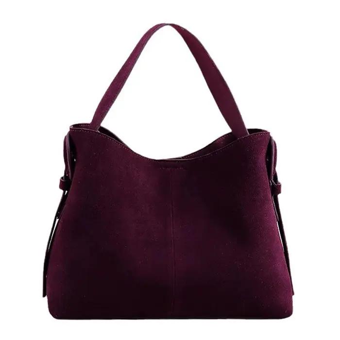 Daim peau de vache mode ladeis épaule croix marron sacs de luxe concepteur femmes café sacs à main a