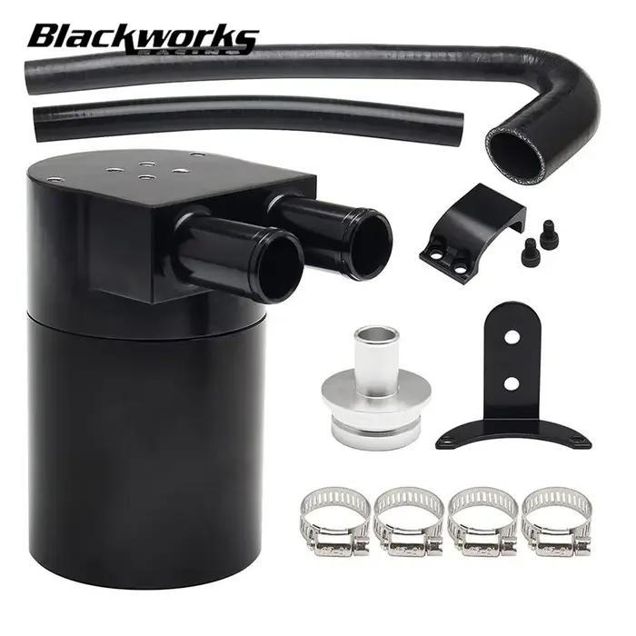 Kit de réservoir de réservoir de récupération d'huile de réservoir noir avec tuyau de radiateur en S