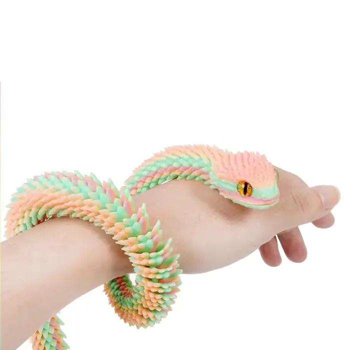 Nouvelle Statue de Serpent Réaliste Imprimée en 3D 2026, Jouet Anti-Stress Articulé, Simulation de S