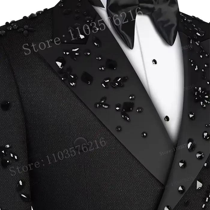 Costume 2 pièces personnalisé pour hommes, coupe cintrée, Double boutonnage, luxe, haute qualité, or