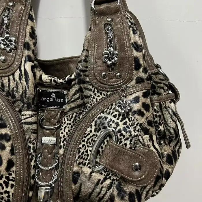 Sacs à main léopard pour femmes, grand fourre-tout à poignée supérieure, sac de Shopping multifoncti