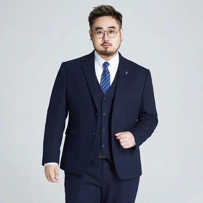 Costume élastique grande taille Shanxi pour mariage, tenue formelle pour le témoin et le marié, ense