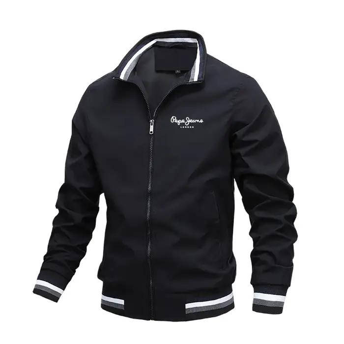 Automne et hiver hommes col montant décontracté veste à glissière Sports de plein air manteau coupe-