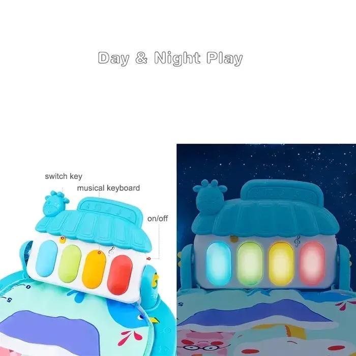 Support gymnastique bébé 0-36 mois tapis jeu musical piano pédale éveil sensoriel
