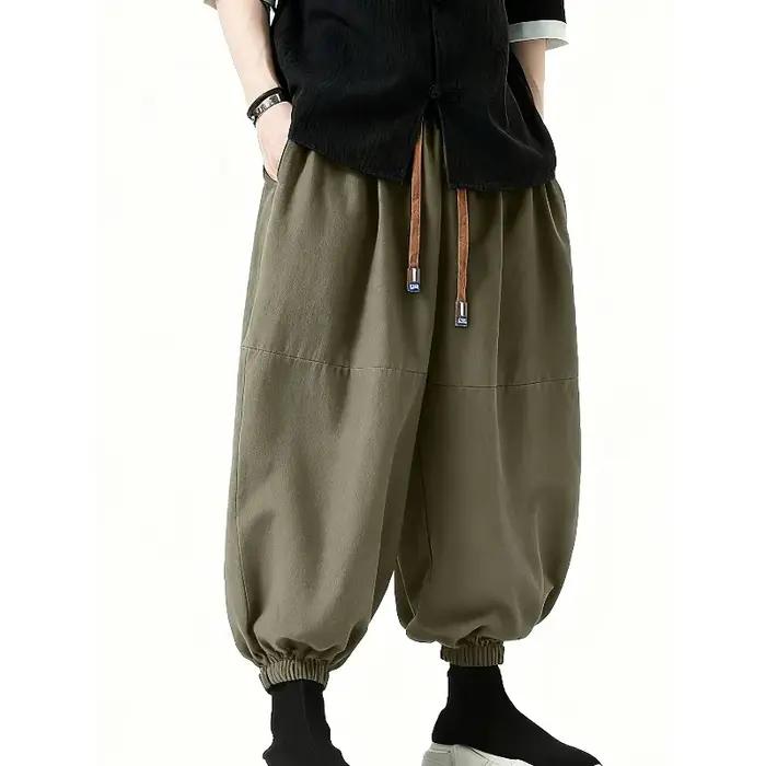 Pantalon homme FGKKS neuf, style coréen, coupe ample, en coton, pour l'extérieur, printemps, uni