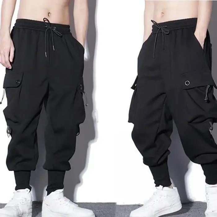 Sarouel ample hommes Cargo pantalon Hip Hop extérieur décontracté cheville longueur pantalon mode St