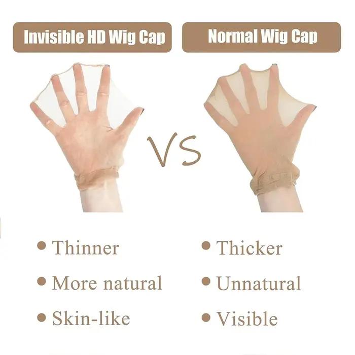 100 pièces HD bonnet de perruque haute qualité Transparent HD filets à cheveux tissage Nylon extensi