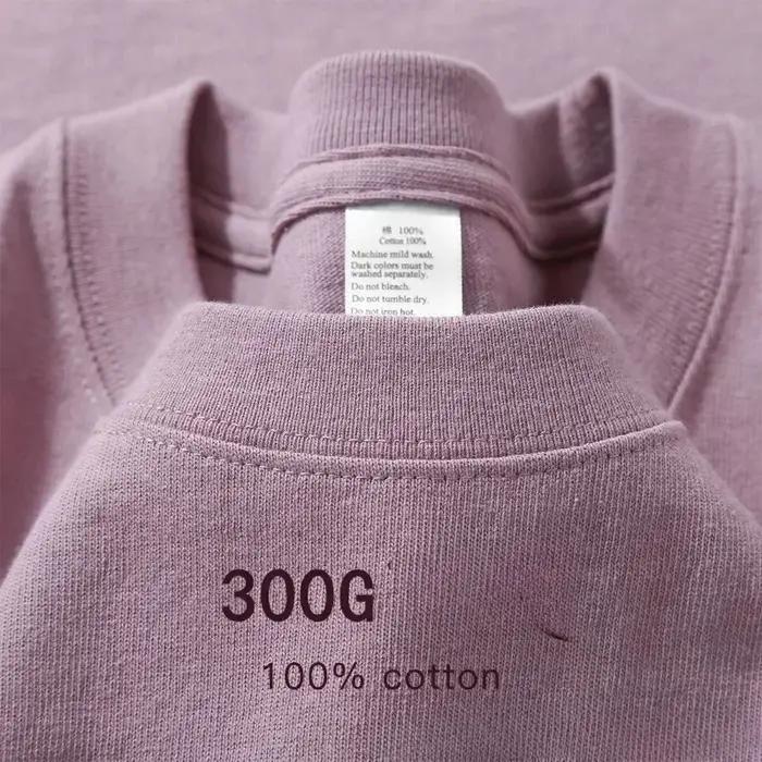 T-shirt Homme Décontracté en Coton Pur Américain 300g, Manches Courtes, Coupe Ample, Idéal pour l'Ét