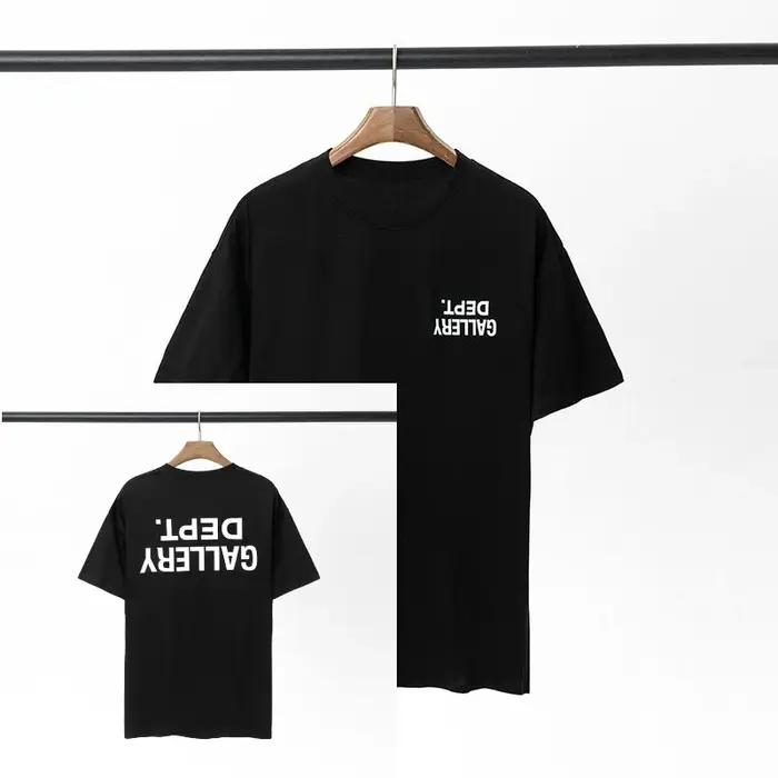 GALLERY DEPT inspiré revers imprimé T-Shirt 100% coton surdimensionné Streetwear T-Shirt hommes femm