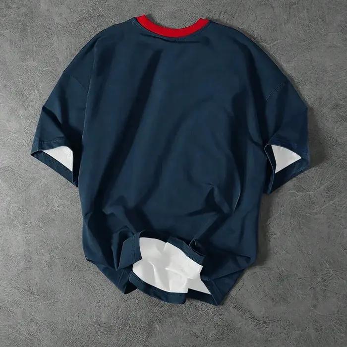 T-shirt à manches courtes et col rond pour hommes et femmes, avec lettres et chiffres imprimés, pour