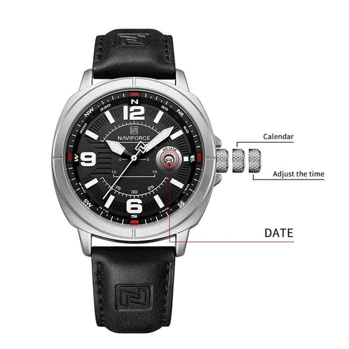 NAVIFORCE marque hommes montre à Quartz de haute qualité bracelet en polyuréthane calendrier mâle mo