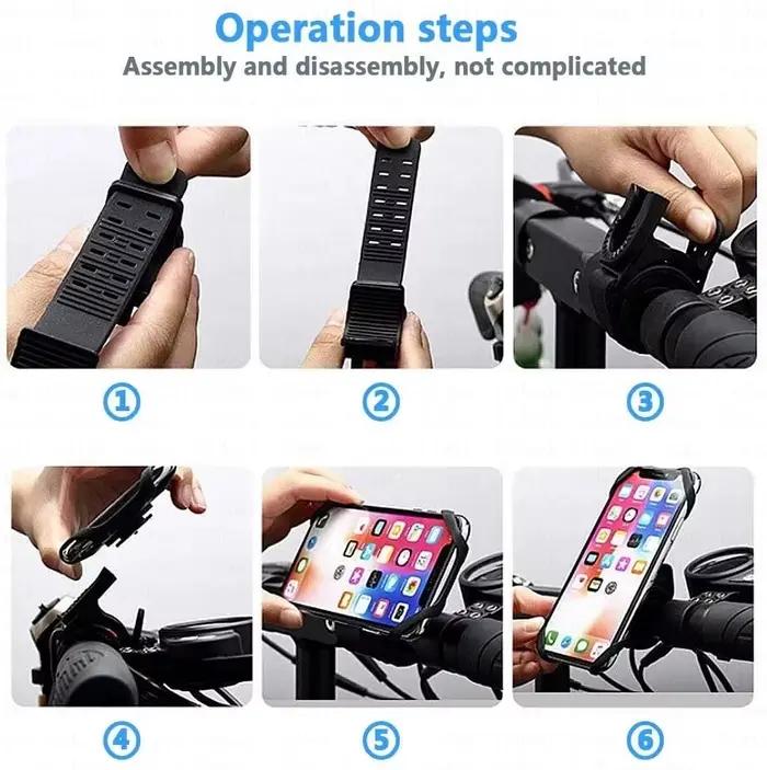 Support de téléphone de vélo universel pour iPhone Samsung Xiaomi pour randonnées et déplacements quotidiens
