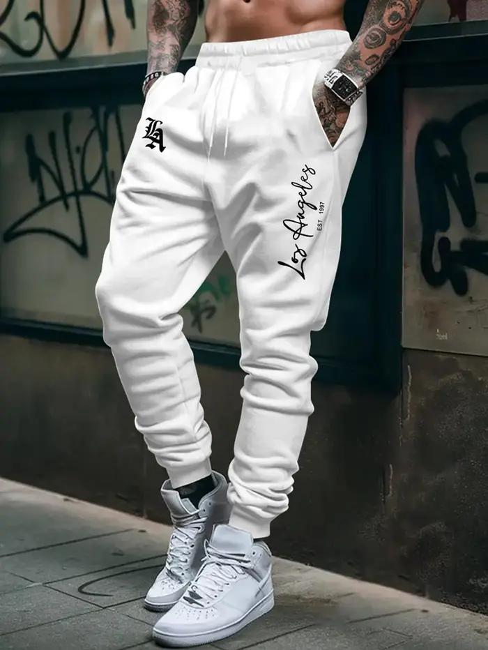 Pantalon de survêtement polaire tendance pour homme avec motif lettres – Nouveau style 2026 – Haute