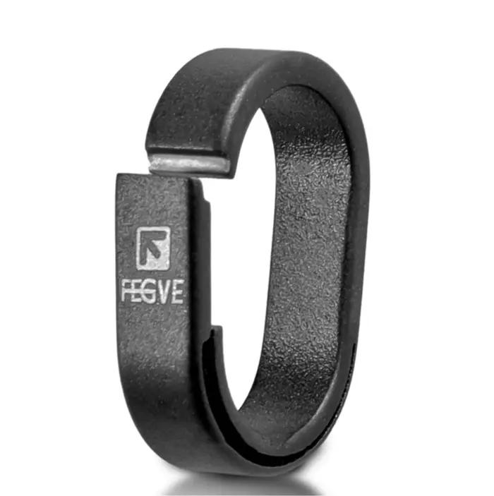 Porte-clés en alliage de titane avec revêtement PVD noir design moderne pour clés de voiture accessoires EDC élégant et durable