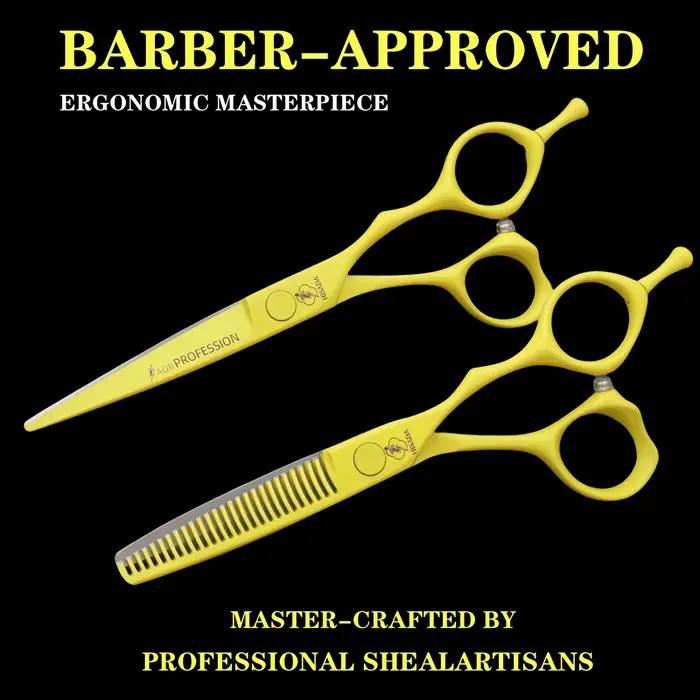 HISADA ciseaux de coiffure 6 pouces jaune ciseaux haut de gamme VG10 le matériau est tranchant et ré