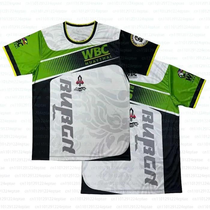 T-shirt pour homme WBC Muay Thai imprimé en 3D, mode sportive cool, streetwear, manches courtes, été
