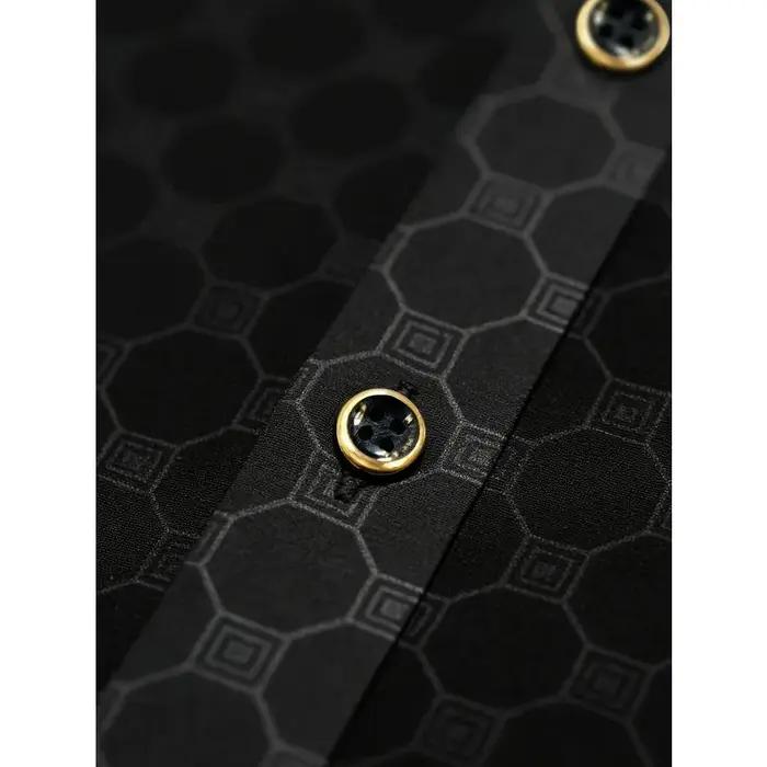Chemise noire pour homme FGKKS, neuve, élégante, de luxe, à manches longues, décontractée, style occ