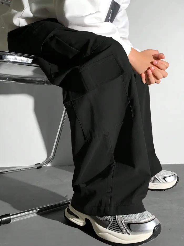 Pantalons pour garçons, salopettes, style multi-poches, taille grande et moyenne pour enfants, adapt