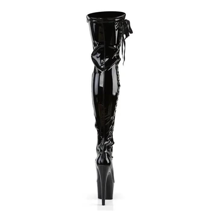 BOTES DE DANCE POLE 17CM | SOLE à talon et antidérapant renforcé en acier | Bottes de scène haut