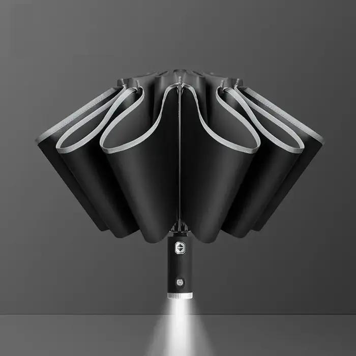 Nouveau parapluie d'ouverture et de fermeture automatique parapluie éclairé par LED parapluie Commer