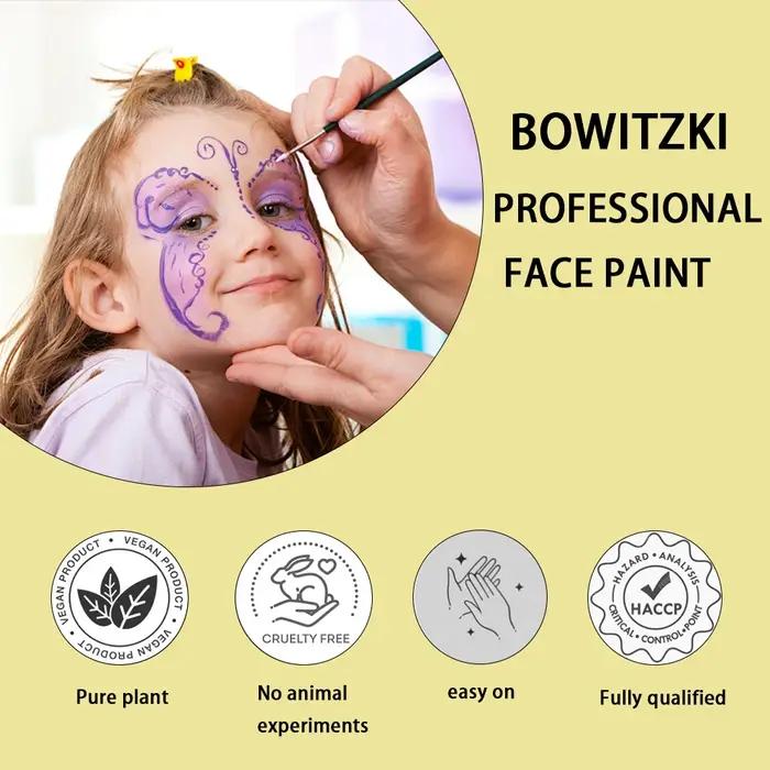 Bowitzki Kit de peinture pour le visage professionnel pour enfants adultes ensemble de peinture pour