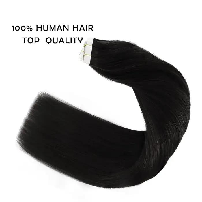 Bande droite dans les Extensions de cheveux trame de peau cheveux brésiliens 100% Extensions de chev