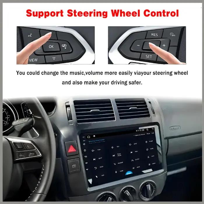 Autoradio Android 16 pour Volkswagen VW Polo MK4 6Q 9N 9N3 2004-2009 Lecteur multimédia Stéréo auto