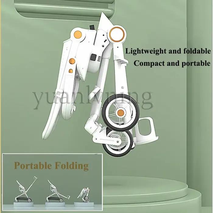 Poussette pliable 4 roues siège réversible absorption des chocs mode nacelle promenade confortable pour bébé sorties quotidiennes voyages familiaux cadeau naissance