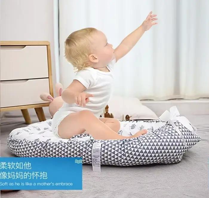 Lit bébé portable en coton oreiller berceau pare-chocs pour nouveau-né enfant en bas âge occasions spéciales voyages visite famille
