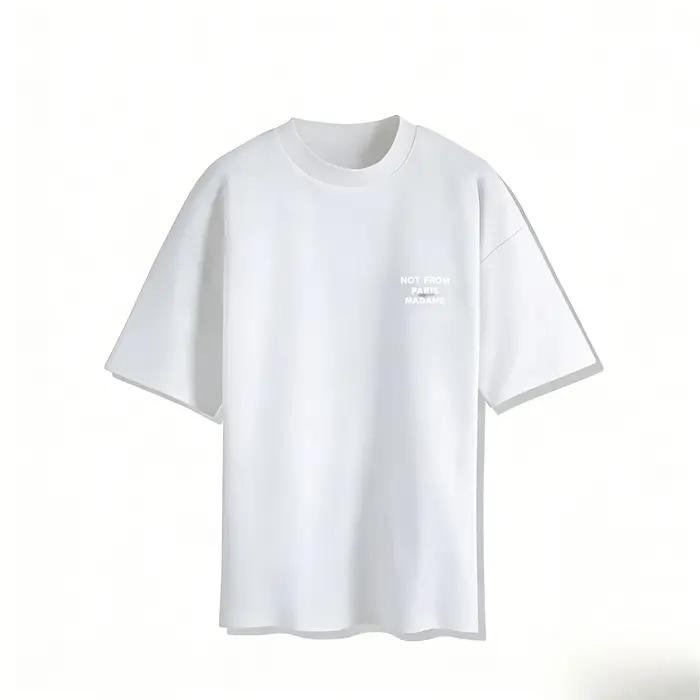 T-shirt d'été noir à manches courtes Paris 2026 – Style décontracté, col rond, imprimé, coupe ample,