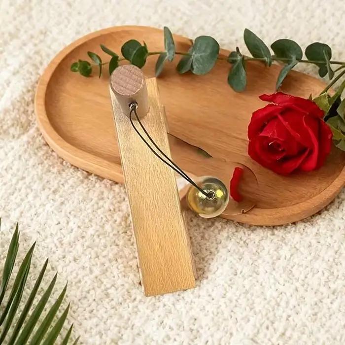 Sonnette mécanique en bois rétro sans piles pour entrée de maison décorative classique antique pour porte principale occassions spéciales cadeau pour femme