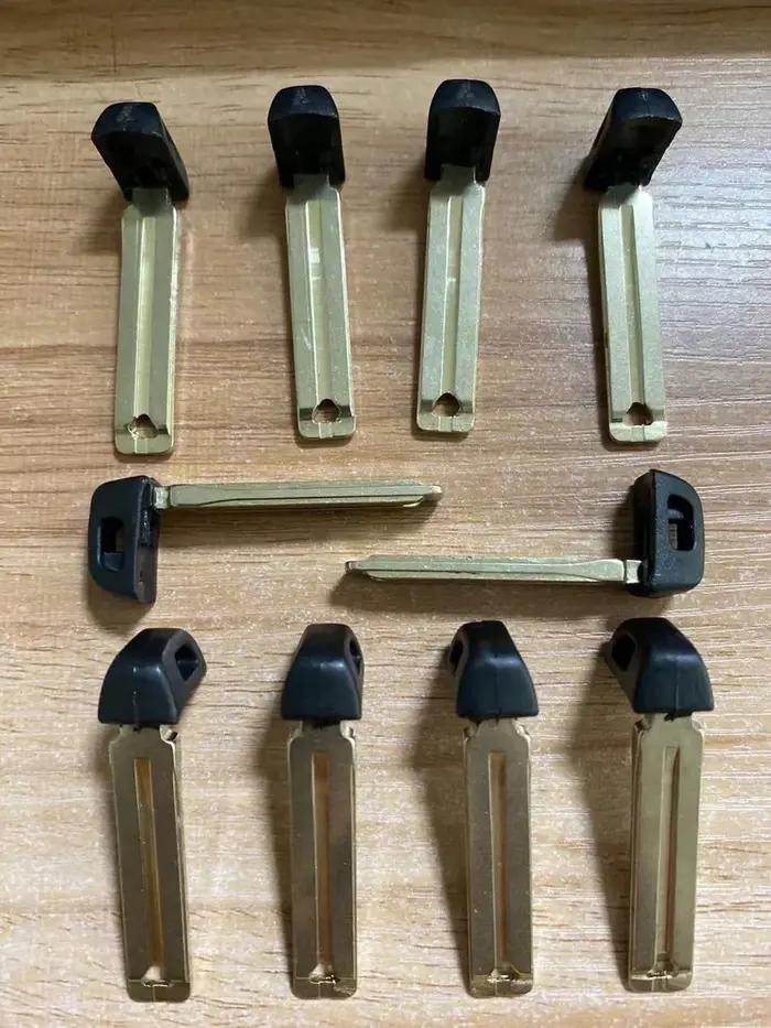 Keychannel 10 pièces lame de clé de voiture d'urgence télécommande intelligente insérer lame de clé