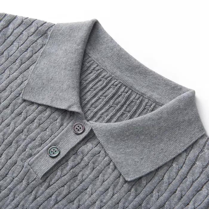 WinvyNee T-shirt en coton pour femme, hauts d'été à manches courtes bleus unis, col polo Y2k, pulls