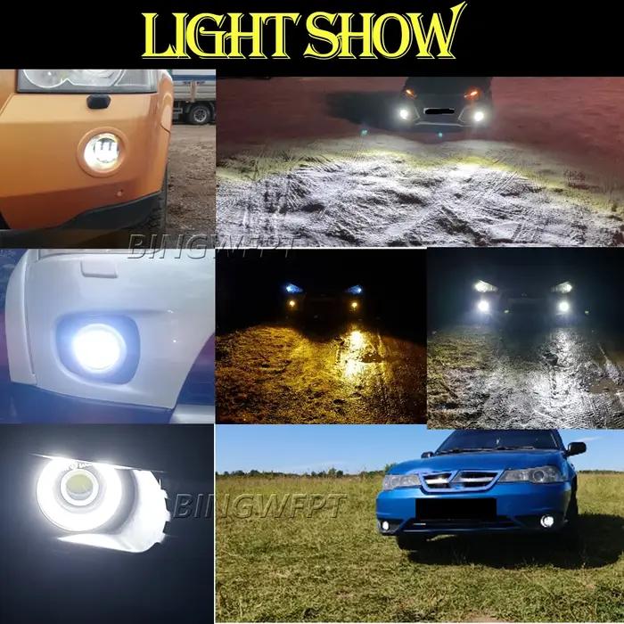 2 pièces de feux antibrouillard LED H11 pour voiture, feux de jour Angel Eye de haute qualité, DRL 1