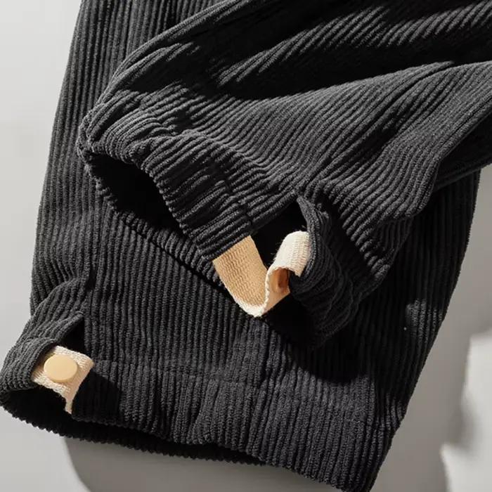 Pantalon élastique en velours côtelé pour homme, pantalon de protection, bundle ample, pieds, salope