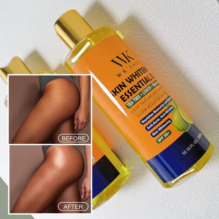 Huile corporelle éclaircissante Niacinamide avec arbre à thé et citron pour éliminer l'acné et les ridules pour une peau radieuse occasions spéciales