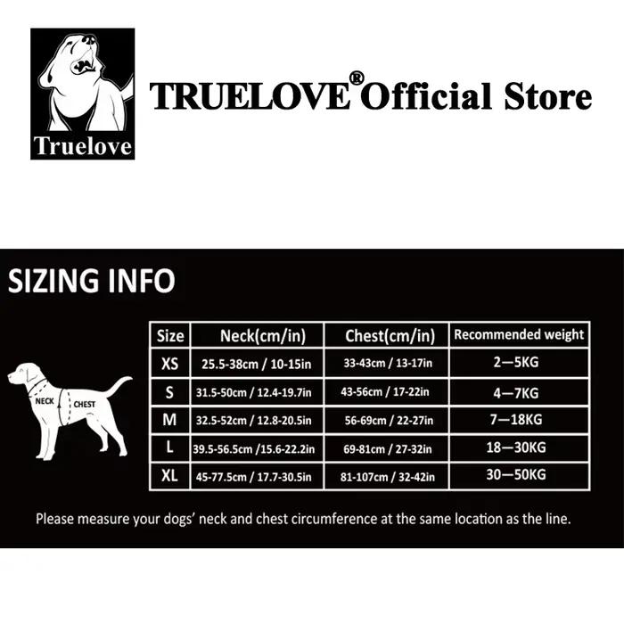 TRUE LOVE harnais pour animaux de compagnie sans traction en Nylon réfléchissant harnais pour chien