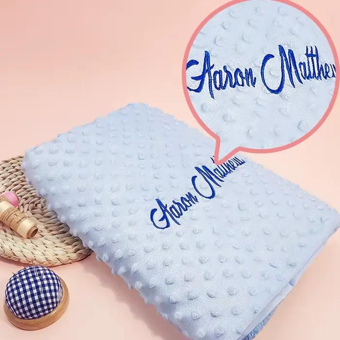 Couverture personnalisée avec prénom du bébé pour nouveau-né et enfant couverture pour poussette lit d'enfant cadeau anniversaire première communion occaions spéciales