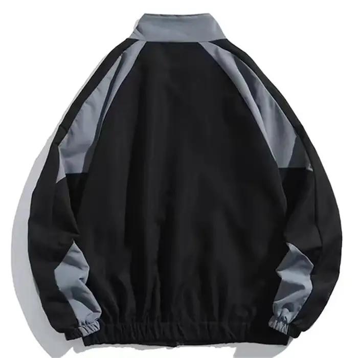 Veste Homme Rayée Réfléchissante 2026 – Manteau Streetwear Hip Hop Zippé Coupe-Vent Harajuku Léger S